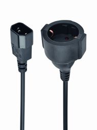 Kabllo rryme Gembird PC-SFC14M-01, IEC 320 C14 në Schuko, 15cm, i zi