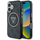 Футрола за телефон Guess IML Metal Glitter 4G Circle Triangle, за iPhone 16 6.1", MagSafe, црна