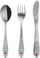 Set lugë pirun thikë për kalamaj Orion Children's, 3 copë, çelik inox, argjendtë