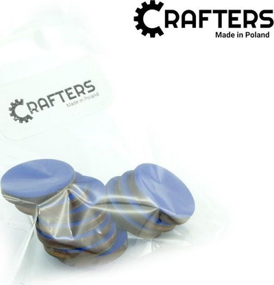 Дрвени токени Crafters Wooden Round Blue, сет 10 парчиња, тркалезни, сини