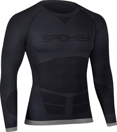 Set të brendshme termike për burra Spokey DRY HI OPTIMA, bluzë edhe pantallona, madhësia XL/XXL, i zi