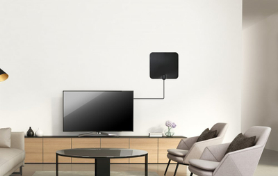 Antena e brendshme Evolveo Antenna Xany 2C LTE, filtër LTE, për TV digjital dhe analog, e zezë
