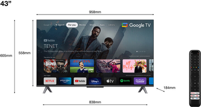 Televizor TCL 43C645, 43" (108cm), 4K UHD, titan