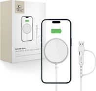 Karikues pa tela Tech-Protect QI15W-A33 Magnetic MagSafe, 15W, USB-C, i bardhë
