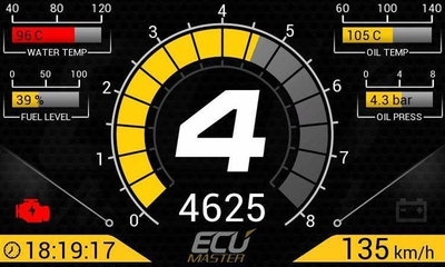 Ekran garash Ecumaster ADU 7", IP67, lidhje CAN USB, i zi