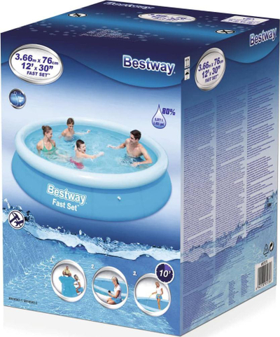 Pishinë Bestway Fast Set 57273, 366 cm, rrethore, blu