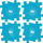 Tapet loje Askato Floor Mat Magic Set MFK-044-1, 16 elemente, blu
