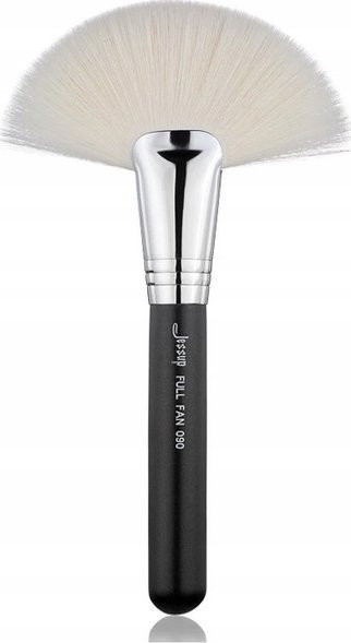 Furç grimi Jessup Full Fan 809, profesionale për fondatin dhe blush, me dorezë plastike, e zezë