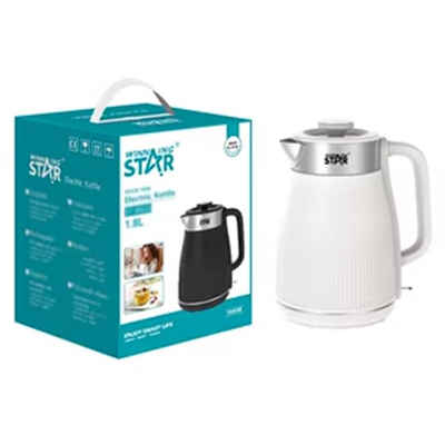 Bokall Elektrik 1.8L , e bardhë dhe e zezë . WINNING STAR