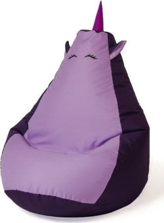 Puf sako Go Gift Unicorn, 105 x 80 cm, pëlhurë Oxford, vjollcë e hapur