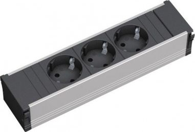 Zgjatues tavoline Bachmann CONI 333.1007, 3 presa, 10 cm, i zi-argjend