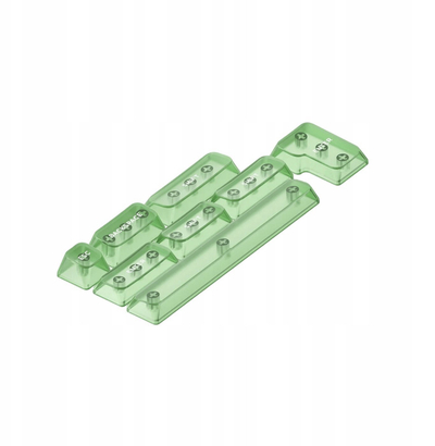 Set keycaps KRiFT Crystal mSA, 8 taste, profil i lartë, transparent