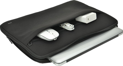 Mbështjellëse laptopi Deltaco, 15.6-16", neopren, e zezë