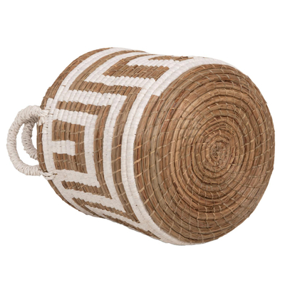 Set korbë dekorative 2-pjesësh Φ36x32-40Hcm (HM7846.01), bardhë