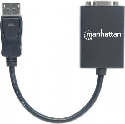 Kabllo për me bo DisplayPort në VGA, 1080p, 15cm, e zezë