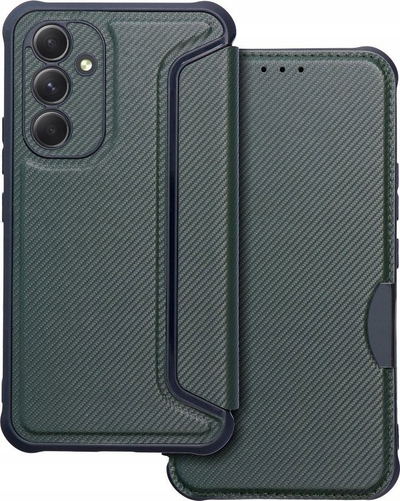 Këllëf librë Futera Razor për Samsung Galaxy A54 5G, lëkurë eco, me xhep kartash, jeshile e errët