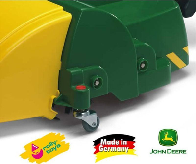 Pastrues lodër Rolly Toys John Deere Sweeper, me kontejner mbledhës, jeshil