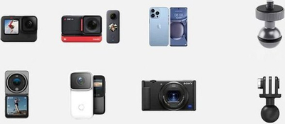 Mbajtëse kamerë TELESIN Vice Magic Arm GP-HBM-003, për GoPro HERO 11 10 9, alumini, e zezë
