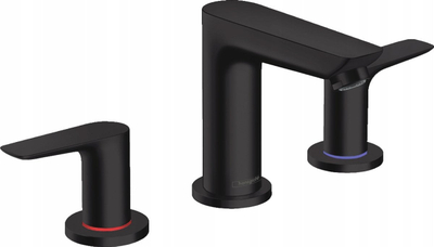 Bateri lavamani Hansgrohe Talis E, 3 vrima, mat black, e zezë