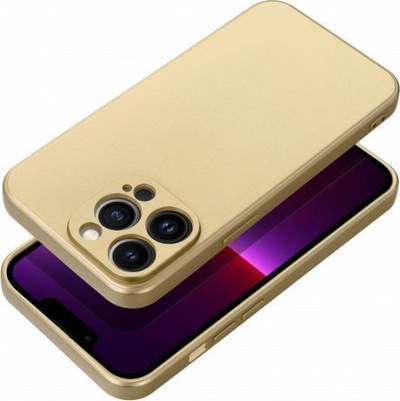 Mbulesë telefoni Metallic Case për iPhone 14 Pro Max, TPU, mbrojtëse, ngjyrë gold