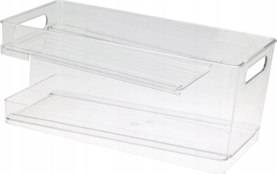 Organizues frigoriferi për kanaçe, 2 shtresa, plastikë transparente
