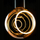 Llambë LED SEGULA Floating Globe G150 E27, 4.5W, 2200K, e artë