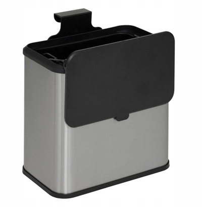 Кош за компостирање 5five, нерѓосувачки челик, 5L, црн