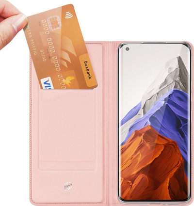 Këllëf telefoni Dux Ducis Skin Pro për Xiaomi Mi 11 Pro, me kapak, që bëhet edhe stand, rozë