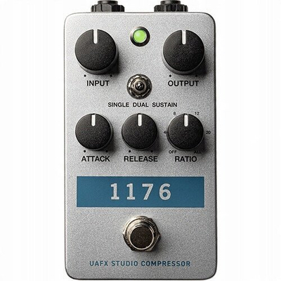 Pedal kompresor Universal Audio UAFX 1176 Studio, efekt sustain, 9V DC, argjendtë