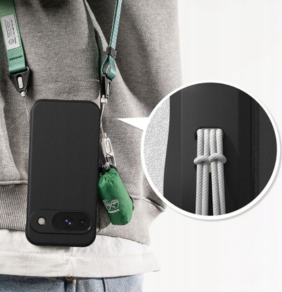 Kllëf telefoni Ringke Onyx për Google Pixel 9, TPU, që s rrëshqet nga dora, i zi
