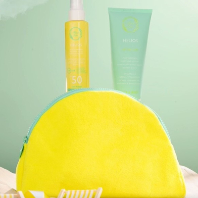 Helios Suncare Set 2Pcs. - Milky SPF50 & After Sun - Set kujdesi dielli Helios, 2 copë – Qumësht SPF50 & Pas Diellit