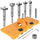 Set udhëzues shpimi për dru, freza Forstner 15 20 25 30 35mm, plastikë portokalli