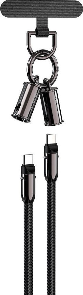 Kабел USB C Devia 2in1 PD, 1.2m, 60W, црн