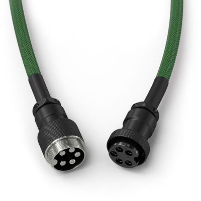 Извиткан кабел за тастатура Glorious Coiled Keyboard Cable, USB C, Forest Green