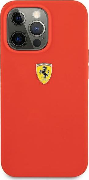 Kapak telefoni Ferrari Hardcase për iPhone 13 Pro Max, silikon, i kuq