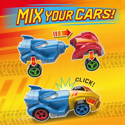 Set makina lodër T Racers Mix n Race Pack 1, koleksion, shumëngjyrëshe