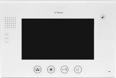 Monitor videofoni Vidos M670B S2, ekran 7", memorie 100 foto, i bardhë