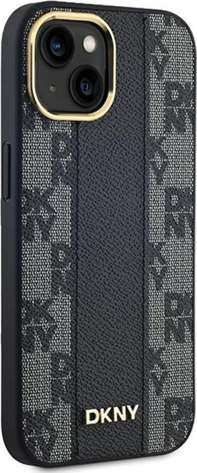 Mbrojtëse telefoni Guess për iPhone 13 14 15, 6.1", hardcase lëkurë me MagSafe, e zezë