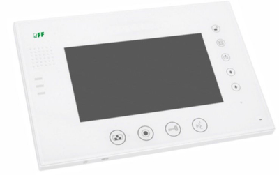 Monitor video-interfon F&amp;F MK-08F, 7", me memorie, i bardhë