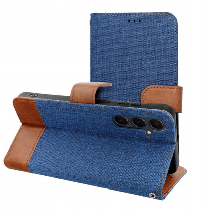 Mbulesë telefoni Jeans Book Case për Xiaomi Redmi 14C, tip libër, blu