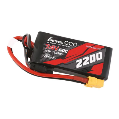 Bateri LiPo Gens Ace G-Tech, 7.4V, 2200mAh 60C, e zezë