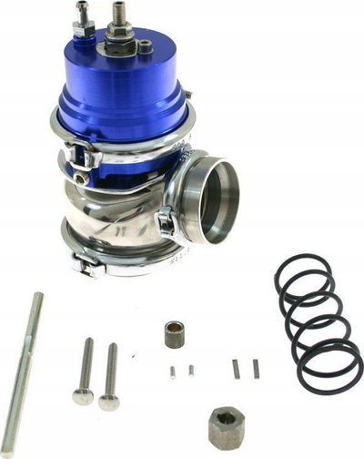Valvul eksternale wastegate 60mm, 1.6 bar, lidhje V-band, blu