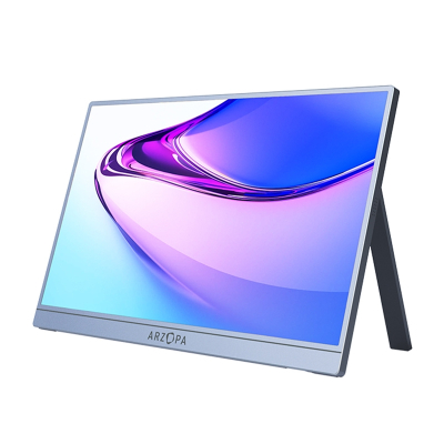 Monitor portativ Arzopa A1S, 14", Full HD, gri argjendtë