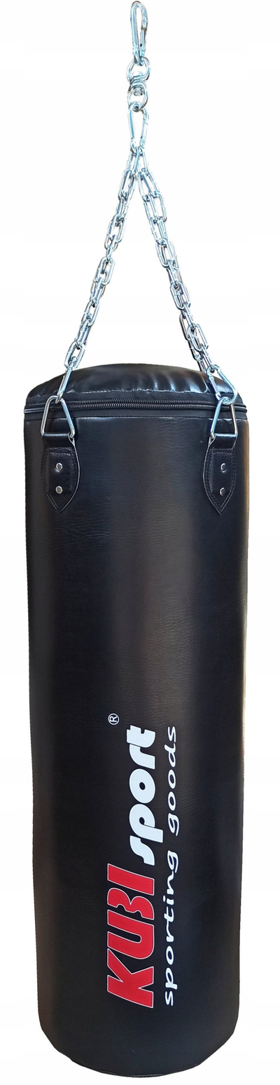 Thes boksi Kubisport Hanging Solid, 80 cm, lëkurë PU, i zi