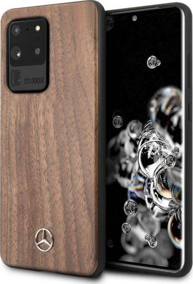 Маска за телефон Mercedes-Benz Wood Line за S20 Ultra G988, кафеава