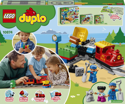 Set LEGO Duplo (10874) - Tren, 59 pjesë