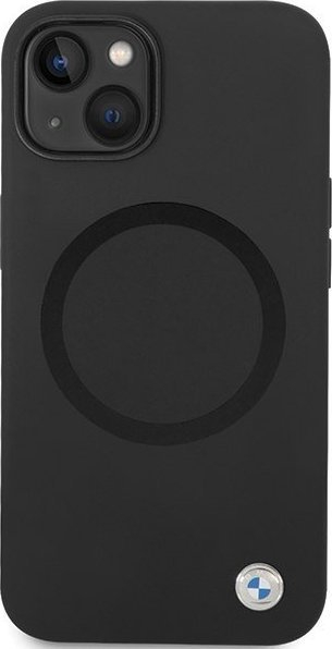 Maskë telefoni BMW Case BMHMP14SSILBK2 për iPhone 14, silikon Liquid, MagSafe, e zezë