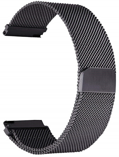 Rrip për orë të mençur 4wrist Samsung Galaxy Watch, i zi, 22 mm