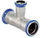 Pjesë T për tuba Geberit Mapress Stainless Steel, 54 x 18 x 54 mm, e argjendtë