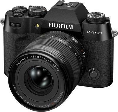 Kamerë pa pasqyra Fujifilm X-T50 me objektiv XF 16-50mm, 40.2MP, X-Trans CMOS 5 HR, e zezë